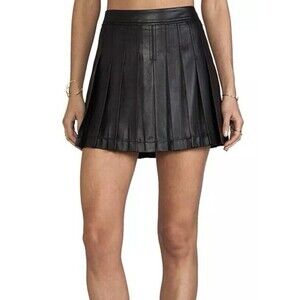 NWT BCBG MAXAZRIA Shane Skirt Faux Leather Small Black